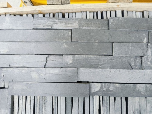 Плитка чёрная из натурального камня фасадная 30 см * 5 см, толщина 7 мм -30 мм купить в Берёзовском