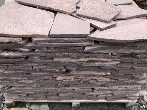 Плитняк лемезит бордовый для облицовки цоколя 20-25 мм  купить в Берёзовском